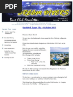 Dream Divers August 2011 Dive Club Newsletter