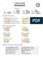 ACTIVITY Present Continuous TEST SOLVED