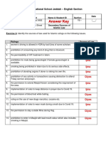 Answer Key - Ijma and Qiyas - Activity Sheet