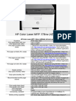 HP Color Laser MFP 178nw Full Spec