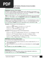 Lecture Note-Calculus of Function of Several Variables-2024