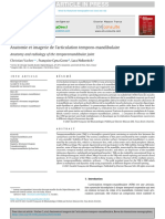 Anatomie Et Imagerie de L'articulation Temporo-Mandibulaire