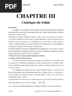 CHAPITRE 3 Cinétique Du Solide