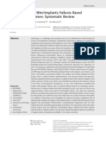 The Orthodontic Mini-Implants Failures Based On Patient Outcomes: Systematic Review