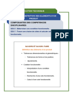 Sequence: Definition Des Elements D'Un Produit: Composantes Des Competences Disciplinaires