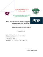 Ejercicio para Calcular La Capacitancia, Admitancia y Reactancia Total Monofásica