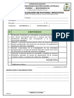 FICHA DE EVALUACIÓN DE PASTORAL EDUCATIVA - Párroco-2023