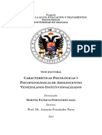 Caracteristicas Psicologicas y Psicopatologicas de Adolescentes Venezolanos Institucionalizados (Fernández, 2012)