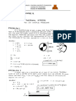 Thermal Stress - Sample Problems