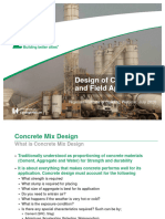 DESIGN OF CONCRETE MIX AND FIELD APPLICATION - Lafarge Africa