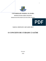 O Conceito de Cuidado À Saúde: Universidade Federal Da Bahia