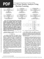 A Prediction of Water Quality Analysis Using Machine Learning