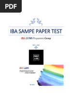 Prep Lab Sample Paper For IBA Test