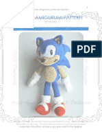 Sonic Amigurumi Pattern: by Yaymbo