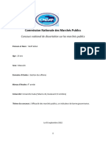 Concours de Dissertation CNMP