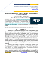 Putri22 - Individual and Situational Factors - Literature Review Predictors of Turnover Intention