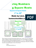 Squares and Square Roots - Math Games and Activities