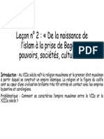 Lecon N 2 de La Naissance de L Islam A La Prise de Bagdad