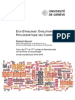 Eco Ethnologie (L'influence Des Facteurs Biologiques Sur Notre Comportement)