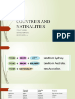 Countries and Natinalities