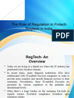 The Role of Regulation in Fintech Regtech in India