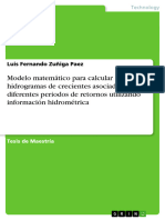 Modelo Matemático para Calcular Hidrogramas de Crecientes Asociados A Diferentes Periodos de Retornos Utilizando Información Hidrométrica