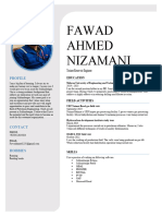 Fawad Ahmed Nizamani Resume (PRIME Pakistan Limited)