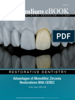 Advantages of Monolithic Zirconia Restorations With Cerec