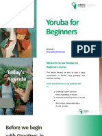 Group's LESSON 1 - Yoruba For Beginners