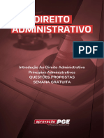 DIREITO ADMINISTRATIVO - Questões Propostas