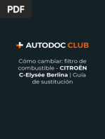 Cómo Cambiar - Filtro de Combustible - CITROËN C-Elysée Berlina - Guía de Sustitución