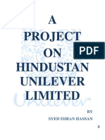 A Project ON Hindustan Unilever Limited: BY Syed Imran Hassan