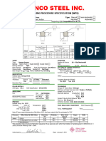 Quinco Steel Inc.: Welding Procedure Specification (WPS)