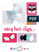 Winged Hair Clips Sewing Pattern