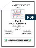 Societal Impacts Class 12 - Aashi Nagiya