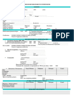 876 - Fiche de Renseignement Fournisseur