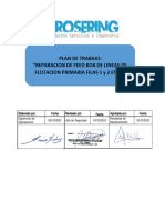 Plan de Trabajo - Reparacion de Feed Box de Lineas de Flotacion Fila 1y2 C2