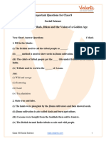 Important Questions For CBSE Class 8 Social Science Our Past 3 Chapter 4 - Tribals, Dikus and The Vision of A Golden Age