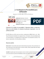 Ficha Técnica 16PF-APQ. Cuestionario de Personalidad para Adolescentes