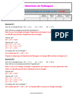 Evaluation Correction 4ème Prouver Qu'Un Triangle Est Rectangle Ou Non Théorème de Pythagore