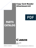 Copy Card Reader Attachment A3 Parts List