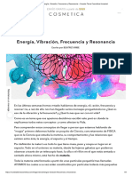 Energía, Vibración, Frecuencia y Resonancia - Nuestra Tierra Cosmética Ancestral