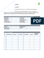 Employee Joining Form - Updated 2020