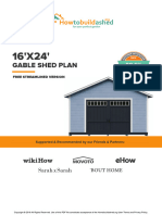 FREE 16x24 Shed Plan