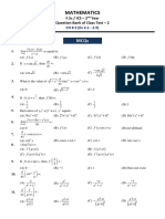 Question Bank 2nd Year Math CT - 3