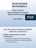 Declaraciones, Derechos, Deberes y Garantías - Pensiero Lucas