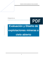 Evaluación y Diseño de Explotaciones Mineras A Cielo Abierto