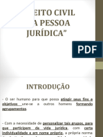 Direito Civil - Das Pessoas Jurídicas