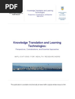 Knowledge Translation and Learning Technologies