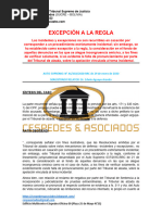 Excepción A La Regla (Jurisprudencia TSJ)